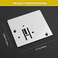 Plaque à aiguilles pour machine à coudre 730027007 649005004 98-730027-00 compatible avec Atlas Elna Janome/Newhome Kenmore Necchi Pfaff
