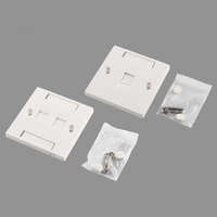 Placa de pared modular Keystone RJ45 de red simple/doble, placa frontal AMP de doble puerto 760245389, panel de red