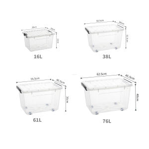 Conteneurs de rangement multifonctionnels en plastique écologiques en gros, boîte de rangement en plastique chinoise avec couvercle 76L - Product Image 2