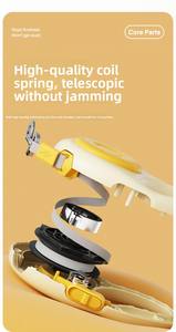 Correa automática retráctil moderna para mascotas para perros y gatos, Material ABS ecológico, uso en exteriores, incluye cadena para perros, correa para gatos - Product Image 6