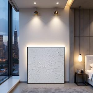 Dipinto Murale Astratto 3D Moderno Fatto a Mano, Opera d'Arte Bianca per <span class=keywords><strong>Camera</strong></span> <span class=keywords><strong>da</strong></span> <span class=keywords><strong>Letto</strong></span>, Stampa su Tela Impermeabile ed Ecologica, Decorazione per la Casa - Product Image 5