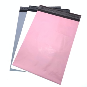 Diseño personalizado impreso Biodegradable compostables Polymailer bolsa de envío de color rosa en los anuncios publicitarios de polietileno con Logo - Product Image 5