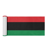 Chemin de table en polyester imprimé drapeau pan-africain, protège la surface de la table pour les dîners en famille et les banquets