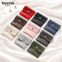 Pochette/Sac à Bijoux en Cuir PU pour Bague, Boucle d'Oreille, Collier, Emballage Cadeau, Personnalisable avec Logo