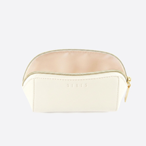 Women's Geometric Durable PU Leather <b>Makeup</b> Bag Elegant Vegan Leather mini bag Fashionable Travel Cosmetic <b>Case</b> - Product Image 2