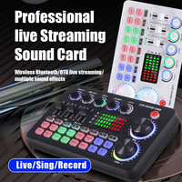 Carte son live professionnelle M1 avec Bluetooth, mixeur audio et changeur de voix pour le streaming, le podcasting et les jeux sur téléphone/PC