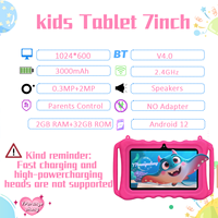 Vente directe usine Nouvelle tablette PC éducative pour enfants 7 pouces MTK Quad Core Android 12 Wi-Fi Capacitive 2 Go + 32 Go avec logiciel éducatif Garantie 1 an