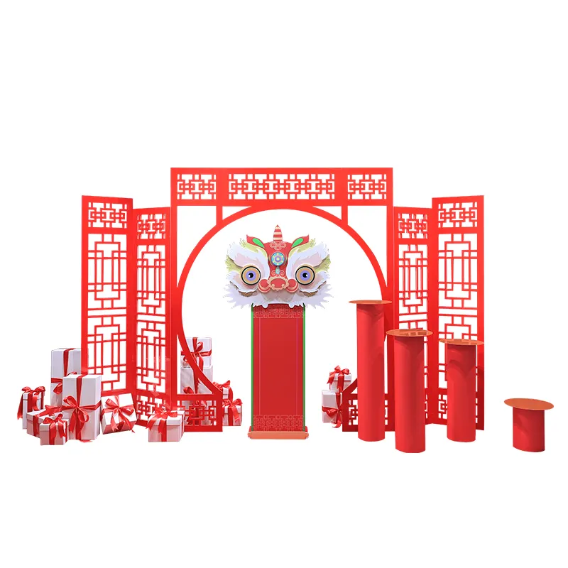 O&M Display Design National Tide New Year Chinesse New Year Decoration Window Display Props