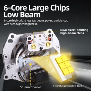 Super Bright SU7MAX 82w 6000k 23000lm Beam Rhd/lhd 3 Bi Led <b>Projector</b> Bi-led Lens Headlight Bi Led Double Lasers <b>Light</b> Lens - Product Image 4