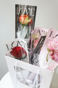 Sacs à fleurs en plastique OPP 14*40cm/pièce, lot de 20, manchons en papier kraft pour roses, pour fleuristes - Vente chaude - Product Image 5