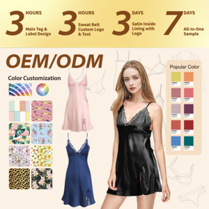 ชุดเดรสผ้าไหมแท้ ชุดนอนผ้าไหม ชุดนอนผ้าไหม 100% ผ้าไหมมัลเบอร์รี่ ชุดนอนผ้าไหมผู้หญิง ชุดนอนผ้าไหม พร้อมดีไซน์ลูกไม้ด้านหลังรูปตัววี - Product Image 4