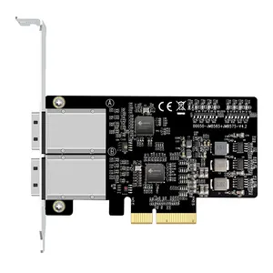 MAIWO PCIe x 4 to 2x SAS Port Adapter Expansion Card SAS Card With Full Profile Bracket KT050