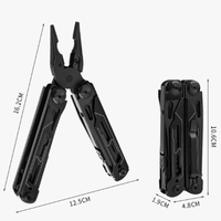 Tournevis multifonctionnel 17-en-1 en acier à haute teneur en carbone, clé à molette, ouvre-bouteille pour la survie en plein air, le camping, la randonnée, le bricolage