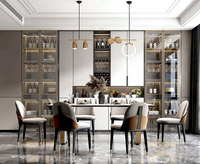 Meuble à vin et spiritueux, armoire à vin rouge, buffet en bois, casier à vin, table de bar, rangement élégant