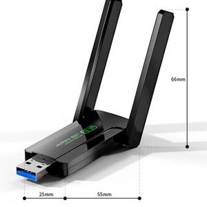 อะแดปเตอร์ USB3.0 ภายนอกแบบ Dual Band WiFi + BT 2.4G 5GHz การ์ดไร้สายสำหรับพีซี 1300Mbps พร้อมไดรเวอร์ในตัว - Product Image 2