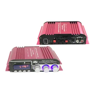 Nuovo stile rosso 12V/24V 2 canali Audio amplificatore Audio per auto utilizzo per auto e camion