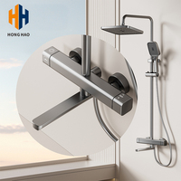 Nouvelle Mitigeur de Douche Mural Thermostatique Monocommande avec Finition Chromée et Jets Doux Effet Pluie