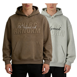 Individuelles Logo Prägung Kapuzenpullover Hoodies für Männer Maßgeschneiderte 3D-Stickerei Siebdruck Hoodies Herren-Kapuzenpullover & Sweatshirts - Product Image 1