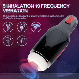 One-Click Burst Adult Sex Toys for Men 10-Freq Vibrating and 5-Freq <b>Clamping</b> Charging Masturbator - Product Image 4