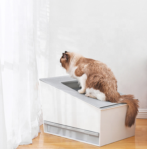 Customized Luxury Smart Cat Toilet APP WIFI Control Automatic Self Cleaning Cat Litter Box