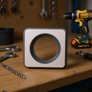 Plaque de base Fervic pour outils électriques, design carré avec trou central - Product Image 3