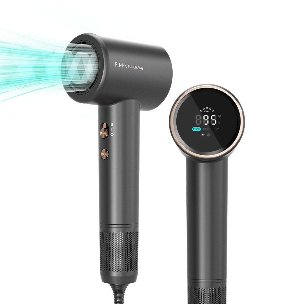 FMK, Новое поступление, высокоскоростной портативный профессиональный ионный фен для волос, супер звуковой фен, фен 1800 Вт, Фен