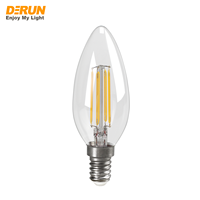 Fabrik-Glaskerzen-LED-Glühbirne Spezialform 4W 6W C35 Glühbirne Spiralförmige Glühfadenlampe zur Dekoration