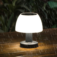 Lampe de table solaire LED moderne en ABS, étanche IPX4, interrupteur manuel, 3.0-4.2V, lumière de nuit pour jardin, patio, extérieur, décoration de la maison