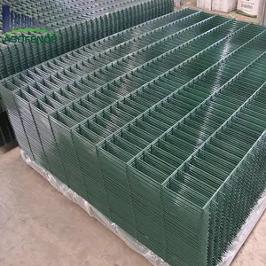 Заводская Распродажа с покрытием 868 656 двойной проволочный забор двойной проволочный оцинкованный двойной сварной сетчатый забор двойной стержень коврик забор