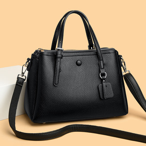 Hot Lychee Texture Solid Color Handbag Large Capacity <b>Work</b> Date Underarm Small Square <b>Bag</b> Women Shoulder <b>Bag</b> Urban Style - Product Image 1