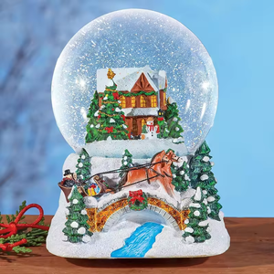 Design personnalisé artisanat en résine <span class=keywords><strong>boule</strong></span> à <span class=keywords><strong>neige</strong></span> <span class=keywords><strong>village</strong></span> d'hiver écologique avec <span class=keywords><strong>boule</strong></span> <span class=keywords><strong>de</strong></span> <span class=keywords><strong>neige</strong></span> musicale modèle unique - Product Image 1