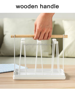 Portabicchieri da cucina portabicchieri scaffale scaffale 6 tazze tazza di caffè tazza porta asciugatura in vetro - Product Image 4