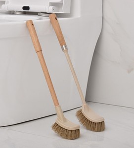 Cepillo de limpieza para inodoro de fibra de coco natural y ecológica con mango largo de haya - Product Image 2