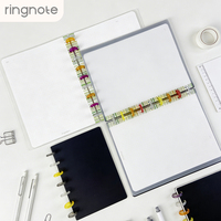 Lot de 50 couvertures de carnet RINGNOTE MINI en plastique PP dépoli pour agenda, journal et carnet à disques à feuilles mobiles