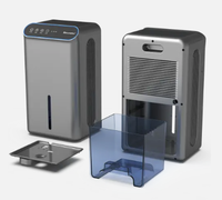 1L/jour Déshumidificateur portable intelligent pour la maison Salle de bain Affichage LED Déshumidificateurs électriques purificateurs d'air