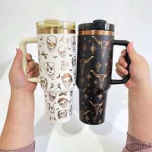 Vaso de Acero Inoxidable de 40 oz con Revestimiento de Cobre y Asa, Personalizable con Logotipo, Vaso de Doble Pared con Recubrimiento en Polvo Colorido para Vinilo - Product Image 4