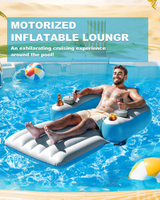 Transat gonflable motorisé en PVC premium, pliable, flotteur électrique pour la famille et les loisirs en plein air