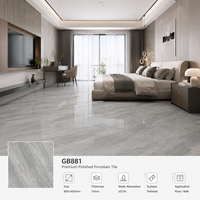 Carrelage en porcelaine pleine masse aspect marbre gris Grèce de haute qualité Foshan Guangdong, corps super blanc, ultra plat, brillant, antidérapant 5