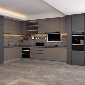 Muebles de Cocina Modernos Modulares de Madera Maciza <span class=keywords><strong>para</strong></span> Apartamento, Muebles <span class=keywords><strong>para</strong></span> el Hogar Personalizables de Alta Calidad - Product Image 4