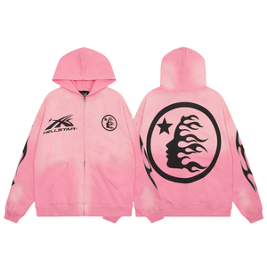 Felpa con Cappuccio alla Moda Stile Puro per Uomo, Nuova Hell Star di Alta Qualità, Casual e Ampia con Cerniera per Uomini e Donne - Product Image 1