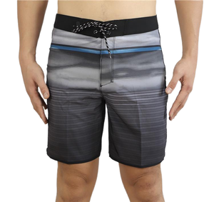 Pantalones Cortos de Baño para Hombre, a Rayas, Sublimados, de Spandex/Poliéster, de Secado Rápido, con Cordón en la Cintura, de Longitud Media, Casuales - Product Image 1