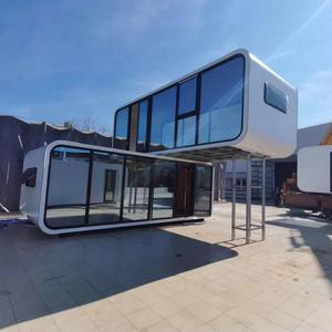 Suite esquinera Prefab Apple Cabin Habitación de hotel con balcón privado y <span class=keywords><strong>vistas</strong></span> impresionantes para Resort de lujo y Mountain Lodge - Product Image 2