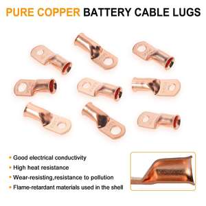 Borne annulaire en cuivre pour ingénierie chimique 1/0 x 1/2 évasée pour connexion de câble - Product Image 5