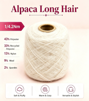 Offre Spéciale – Fil à Tricoter et à Crocheter Super Doux, Moelleux, Épais et Volumineux, Style Alpaga à Poils Longs 1/4.2 Nm