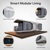 Maison préfabriquée de haute technologie, maison-capsule intelligente, système d'automatisation domestique intégré, cabane modulaire pour hôtel boutique