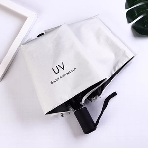 Parapluies pliables à ouverture/fermeture automatique en gros, revêtement noir, protection UV, résistant au vent, logo personnalisé disponible - Product Image 6