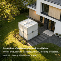 Kit de Tanque de Agua Modular de GRP Cuadrado y Rectangular con Ensamblaje Atornillado para Fáciles Proyectos de Instalación DIY