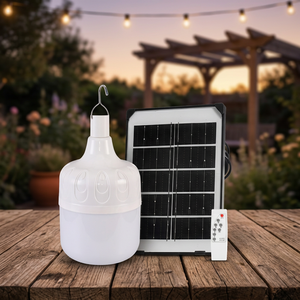 Lámpara LED Solar Recargable DC5V-6V 120W Diámetro 12cm Carga USB/Solar Control Remoto ABS+PP 2x1200mAh Panel Solar de 3W - Product Image 3