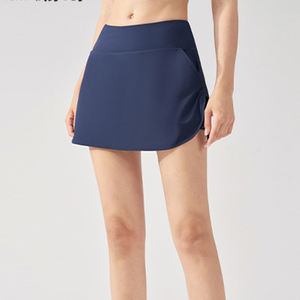 Jupe de tennis anti-UV, nouveau style d'été, taille haute, amincissante, jupe-short de sport pour femme avec poches latérales, jupe de yoga sportive - Product Image 3
