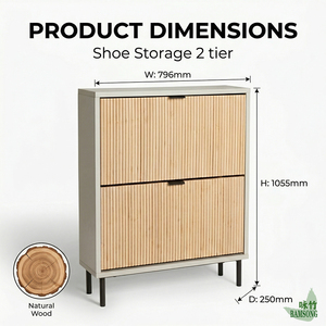 Venta Directa de Fábrica de Muebles: Armario de Almacenamiento de <span class=keywords><strong>Zapatos</strong></span> Independiente con Listones y Estante de Bambú Natural para la Entrada - Product Image 2